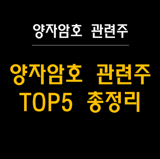  양자암호 관련주 TOP5 정리 