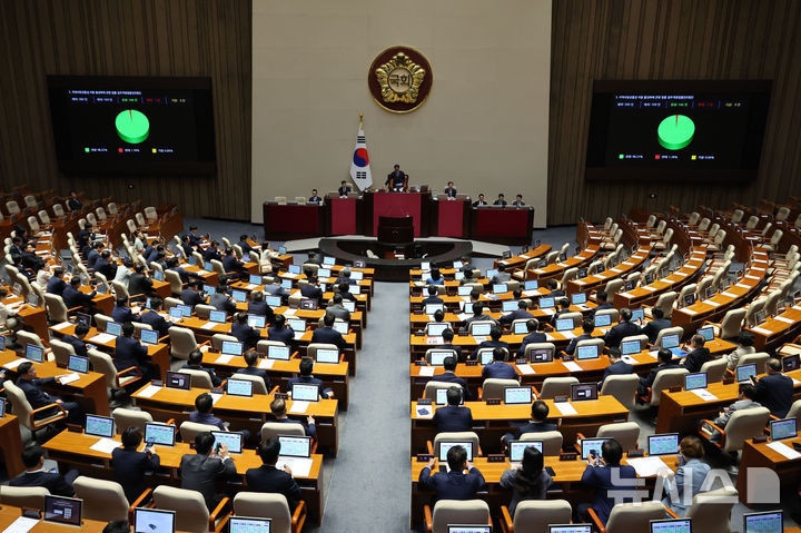 채상병 <b>특검법</b>' 그리고 '지역사랑상품권<b>법 개정안</b>'을 <b>통과</b>시켰... 