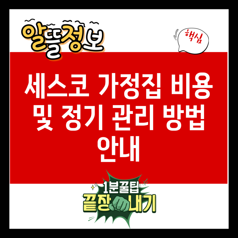 세스코 가정집 비용 및 정기 관리 방법 안내