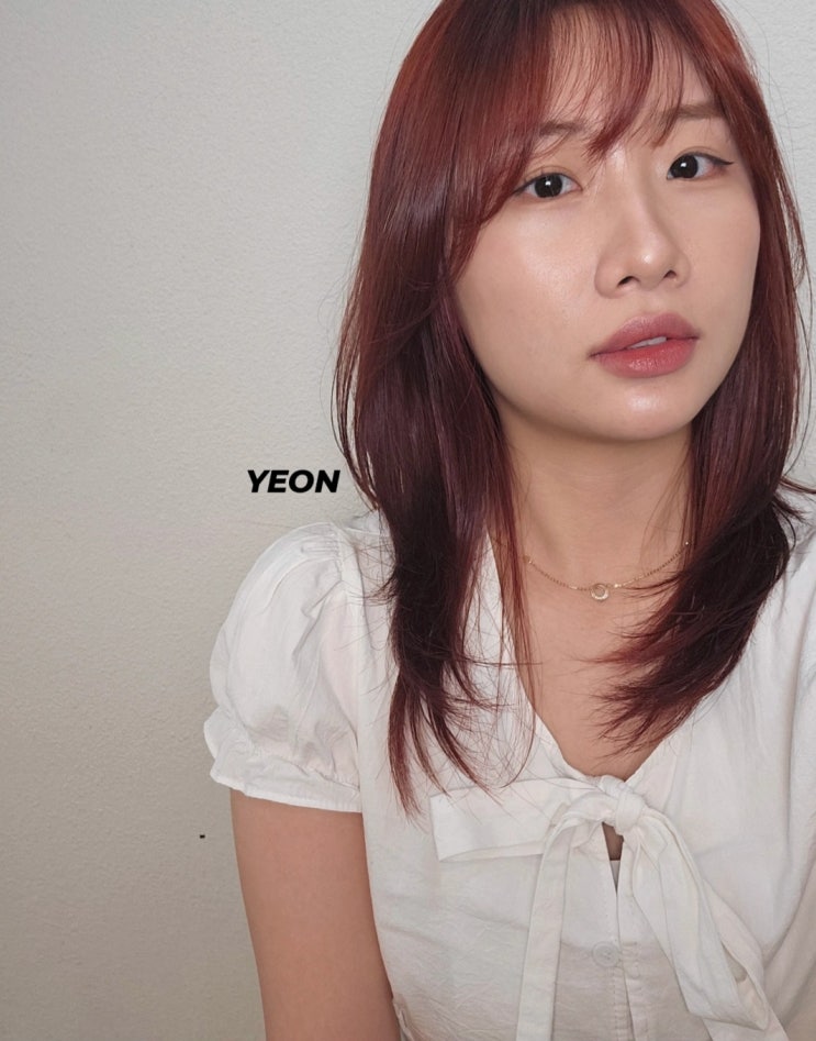  가을 뮤트 레드오렌지 염색 연디자이너