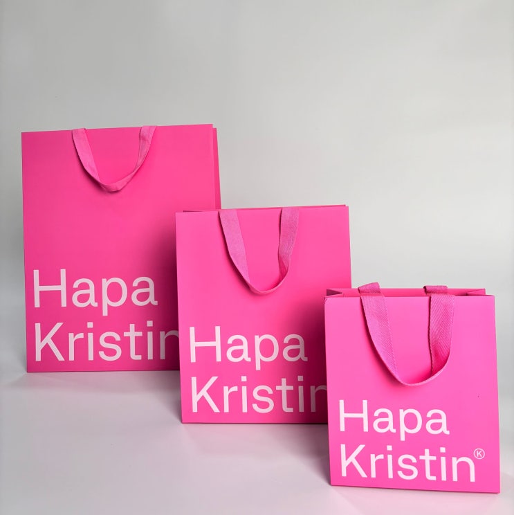  [Hapakristin 쇼핑백] 하파크리스틴 쇼핑백, Hapakristin shopper, 벨벳라미백, 패키지제작, FSC, S&K