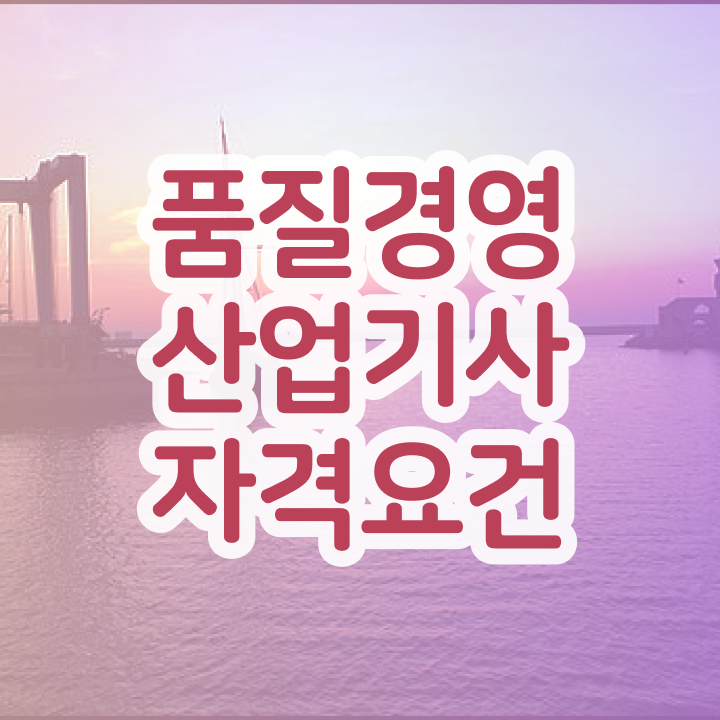  품질경영산업기사 독학 품질경영산업기사 시험응시조건 학점은행제로 간편하게 준비한 방법
