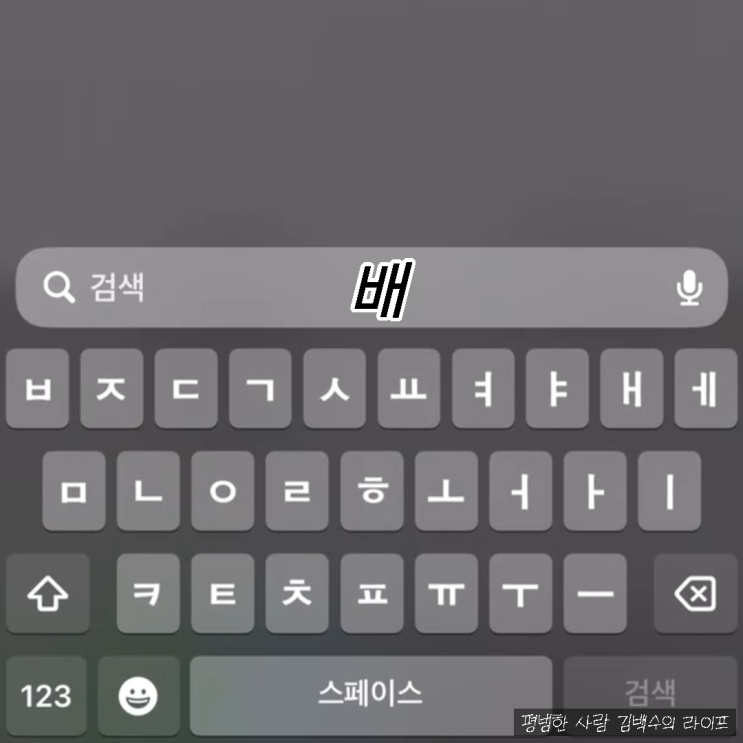  김백수의 지극히 평범한 아이폰 사진 검색하기; 배