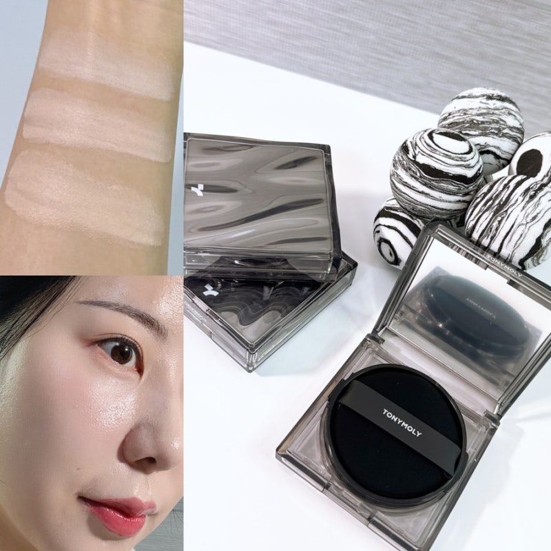 세미매트쿠션 찾는다면 토니모리 스킨톤 픽싱 커버 쿠션 추천, 전색상 발색 후기