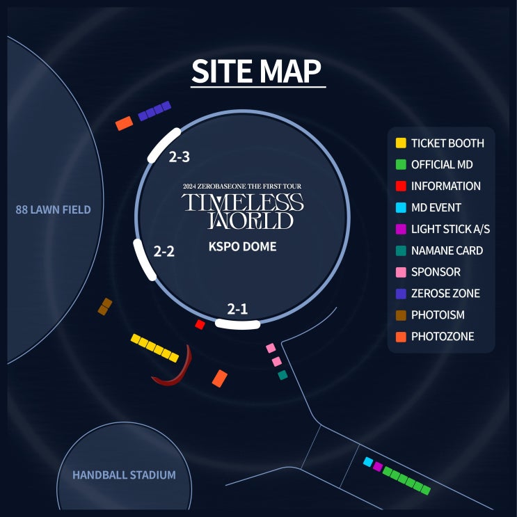 [240920~22] <b>제로베이스원</b> 월드<b>투어</b> in SEOUL, site map... 