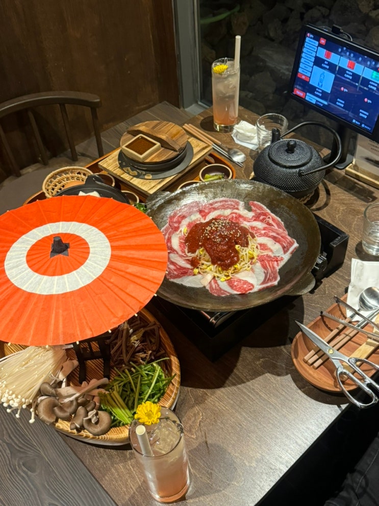 [명동] 깔끔한 일본식 스키야끼 맛집 @우물집 명동점