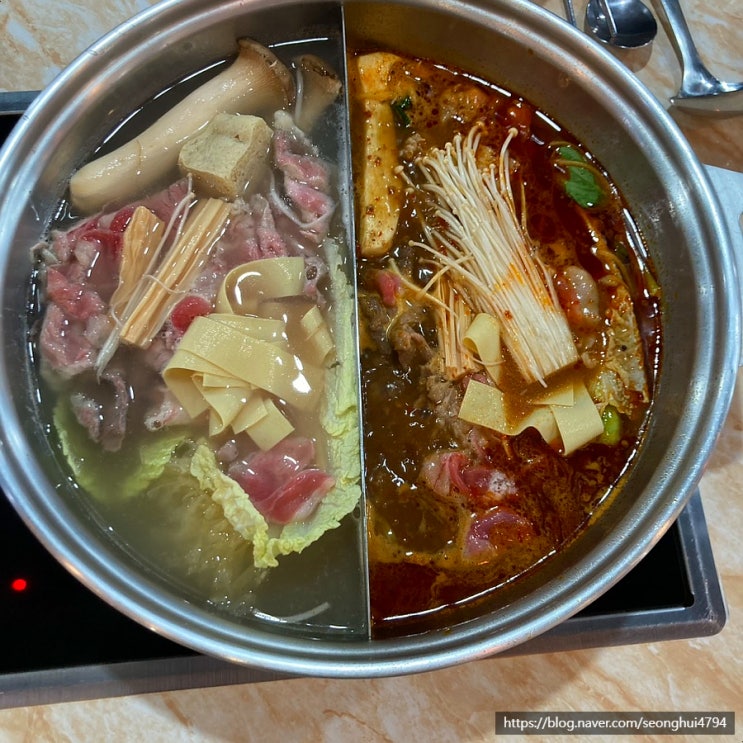  백탕 홍탕 훠궈무한리필 초원샤브샤브훠궈 부천대점 후기