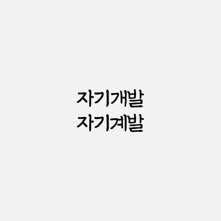  자기개발 자기계발 올바른 단어 뜻과 차이점