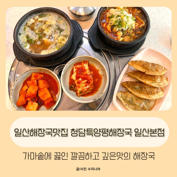  일산해장국맛집 깔끔하고 깊은맛 청담특양평해장국 일산본점