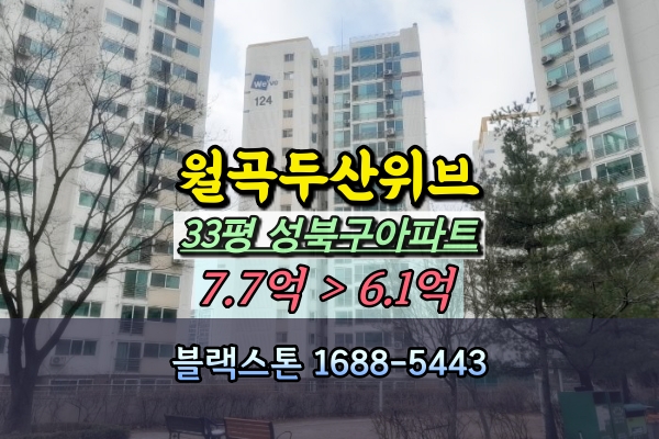  월곡두산위브 경매 성북구아파트 30평대 매매