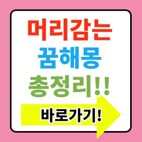  머리감는 꿈해몽 상황별 해석과 의미 총정리
