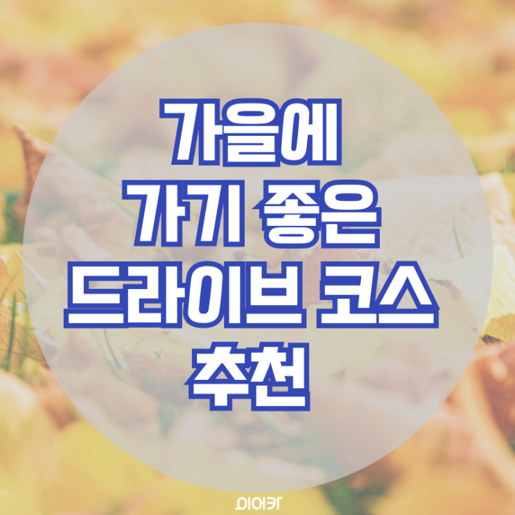  2024 가을 단풍 드라이브 코스 추천