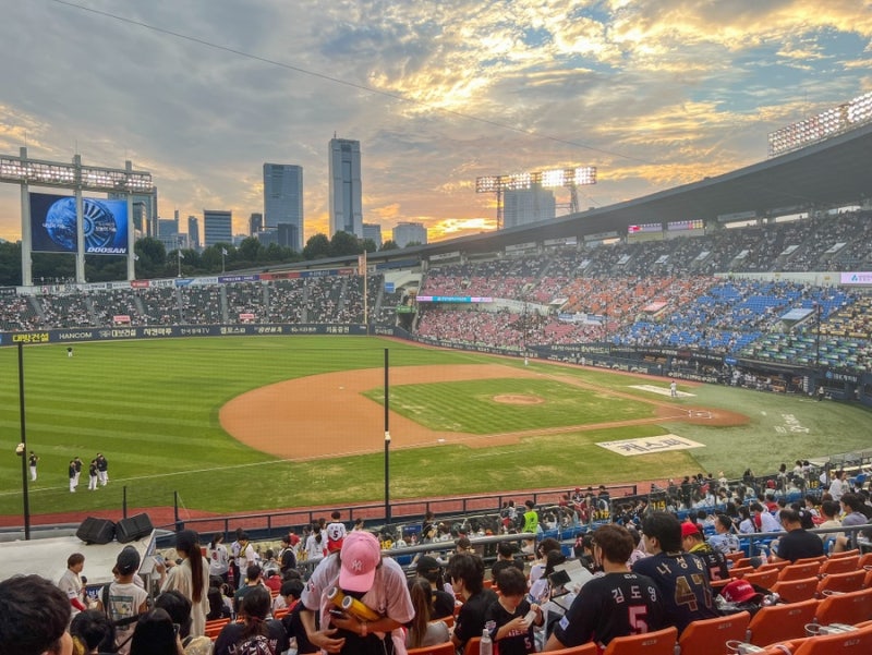잠실야구장 좌석 예매 가격 3루 오렌지석(응원석) 219블럭 19열 시야 / KIA VS 두산 전 직관 후기+기아타이거즈 응원가 ...