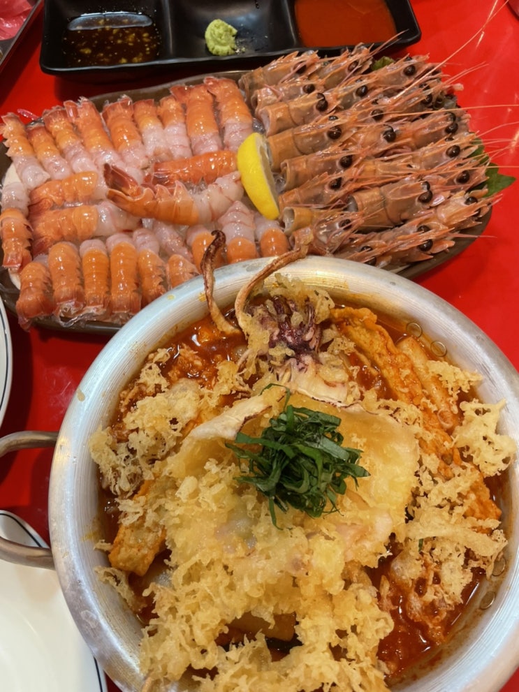  제주 딱새우회 맛집 백록집 제주공항점 공항 근처 횟집