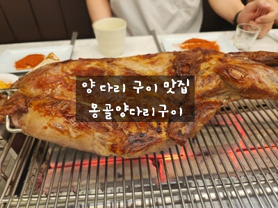  [가산디지털단지 양고기] 몽골 양다리 구이 - 양 꼬치와 양다리 구이를 회식으로 맛있게 먹고 온 후기