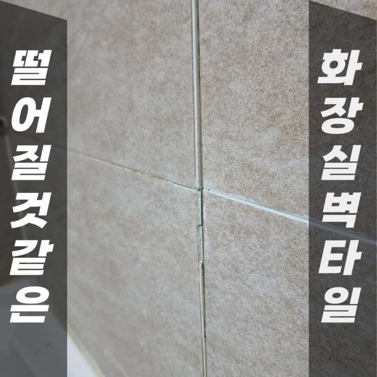  화장실 욕실 들뜨고 깨지고 갈라져 튀어나온 타일복원 수리교체