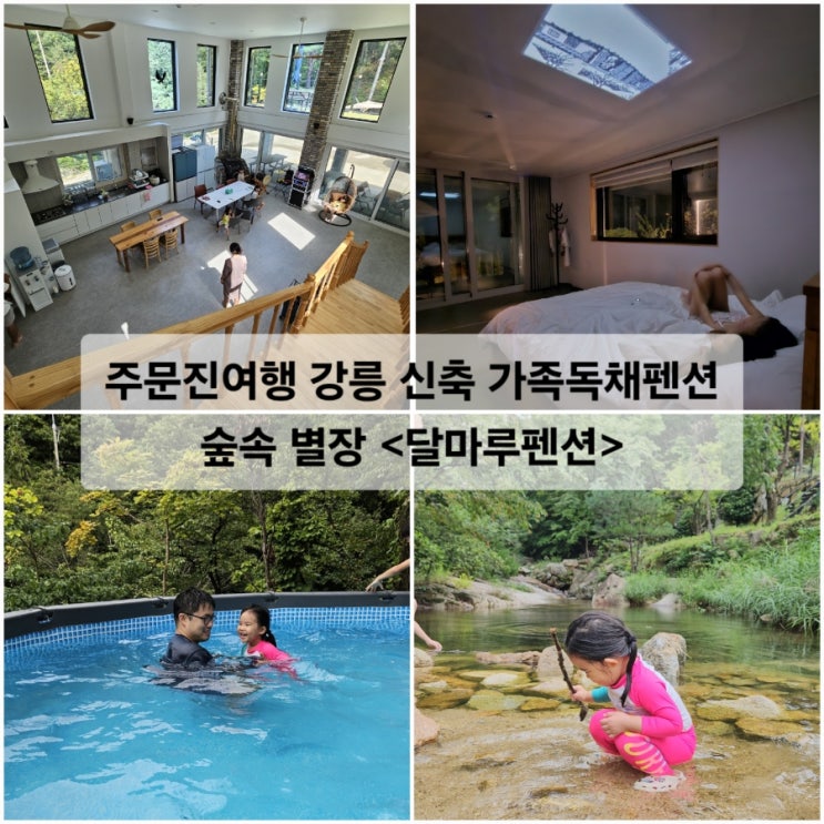  주문진여행 강릉 신축 가족독채펜션 숲속 별장 달마루펜션