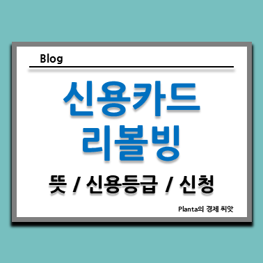  신용카드 리볼빙 뜻 신용등급 신청