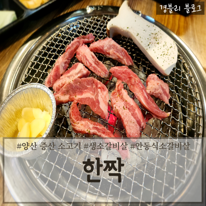  양산 소고기집 가성비 좋은 증산역 소갈비살맛집 '한짝'