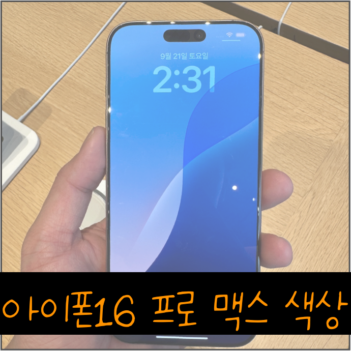 아이폰16 프로 맥스 색상 실물 살펴보기 데저트 블랙 화이트 티타늄