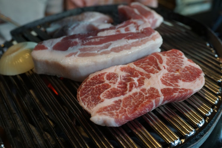  건대입구 고기집 화기애애 점심 화로구이 먹기 딱 좋아요
