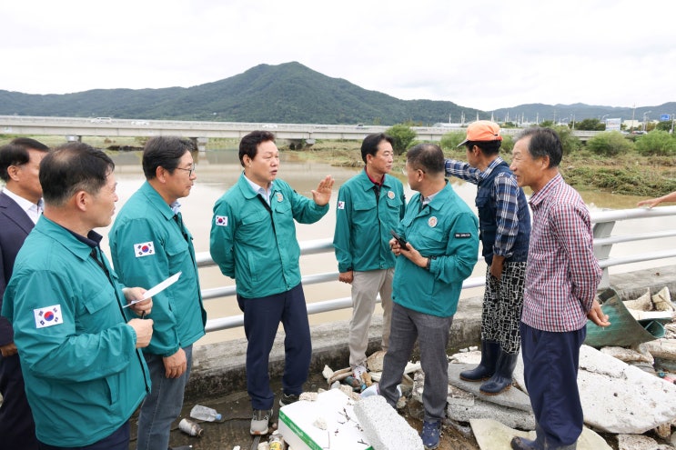 박완수 도지사, 기록적인 집중호우로 인한 <b>피해현장 점검</b>