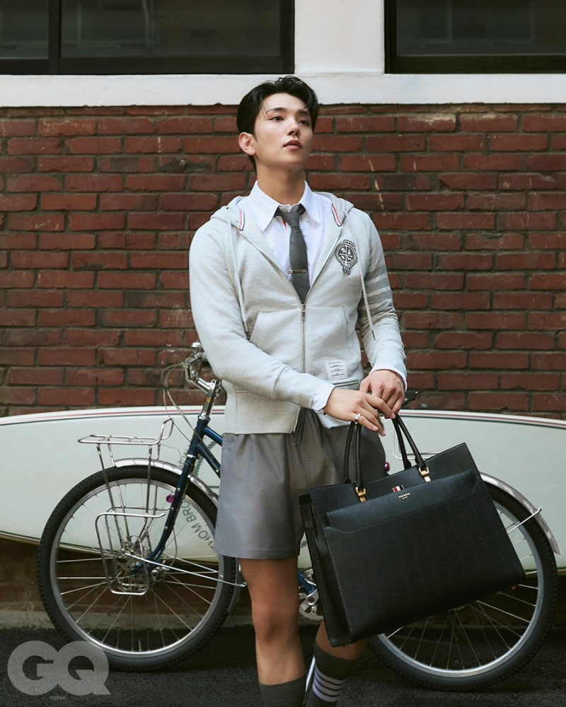 SEVENTEEN's Joshua for GQ Korea Thom Browne Advertisement