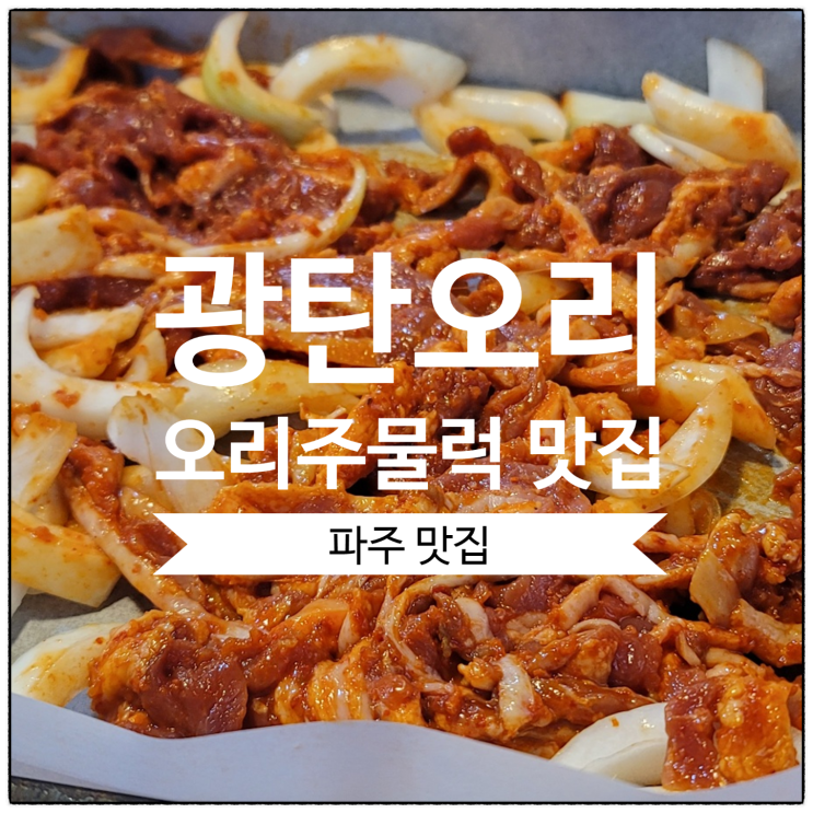  [파주 맛집] 오리주물럭 맛집 광탄오리