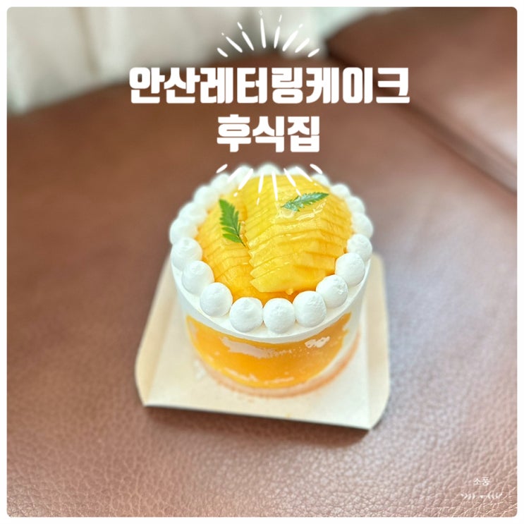  [안산 레터링케이크 디저트맛집 - 후식집] 에리카 한양대 근처 망고생크림케이크 포장맛집
