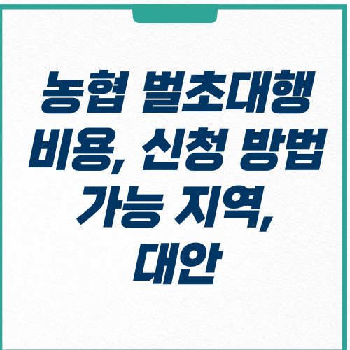  농협 벌초대행 가격, 신청 방법, 가능 지역
