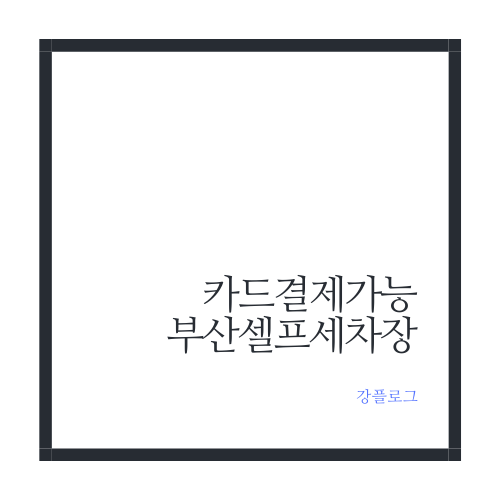  카드결제 가능 부산 셀프세차장 사상워시큐브 최신 요금 세차 브이로그