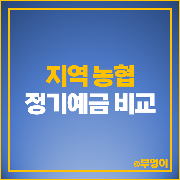 지역 농협 정기예금 금리 비교 이자 높은 예금 특판 추천 지역 농협 정기예금 금리 비교 이자 높은 예금 특판 추천