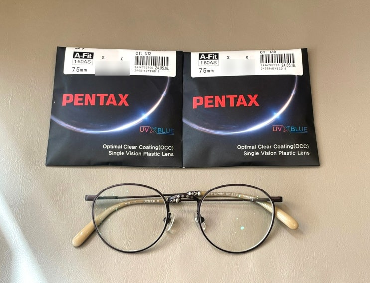  크롬하츠 심플한 원형 메탈 안경 쥬시퍼 안경 렌즈 교체 컨설팅 기록