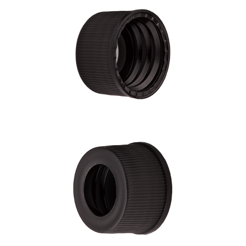  [플라스틱] 13-425mm 블랙 오픈 홀 스크류 캡 13-425mm Black Open Hole Screw Cap