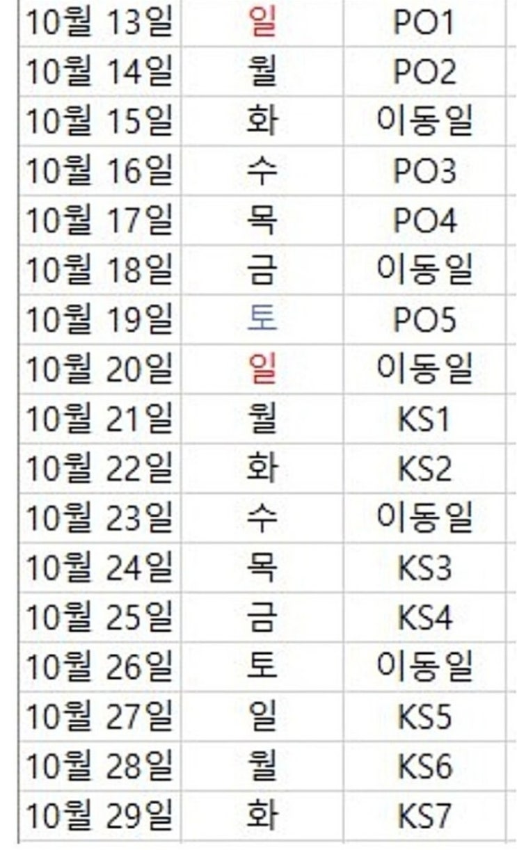 <b>삼성 플레이오프 진출</b> 2024년 포스트 시즌 경기일정... 