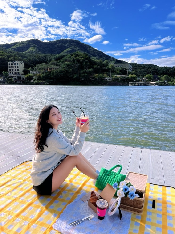  [경기/가평] 가평 리버뷰 피크닉세트 무료대여 가능 카페추천 ‘스위티안선상카페’
