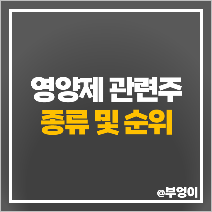 건강기능식품 관련주 HK이노엔 일동홀딩스 대원제약 주가 KT&G 주식 건강기능식품 관련주 HK이노엔 일동홀딩스 대원제약 주가 KT&G 주식