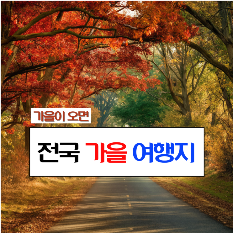  전국 가을에 가봐야할 여행지