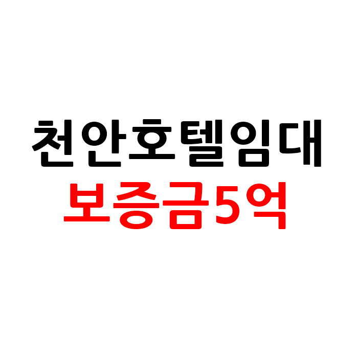  최고 유흥상권 충남 천안 모텔 호텔 임대