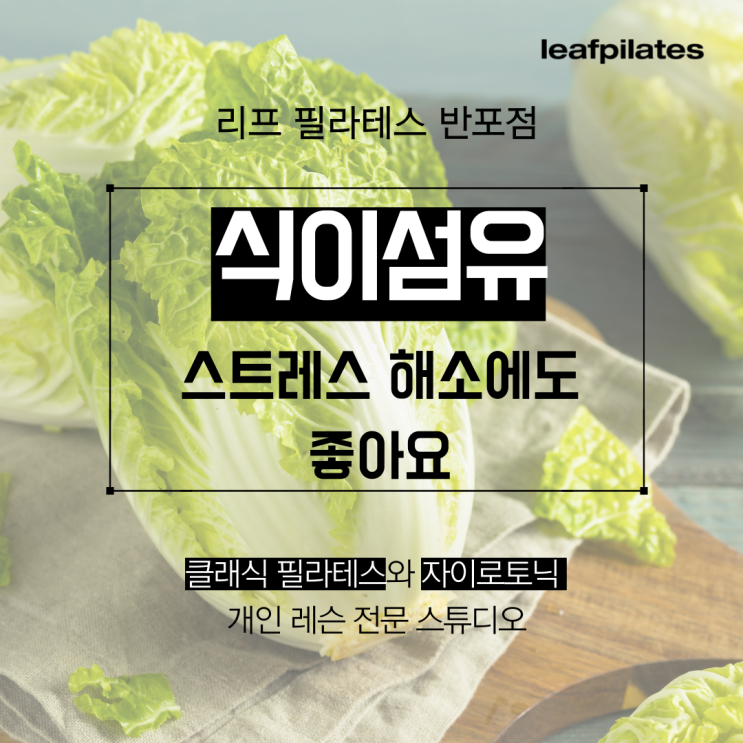  [잠원 필라테스] 식이섬유 섭취의 중요성/ 반포필라테스 리프