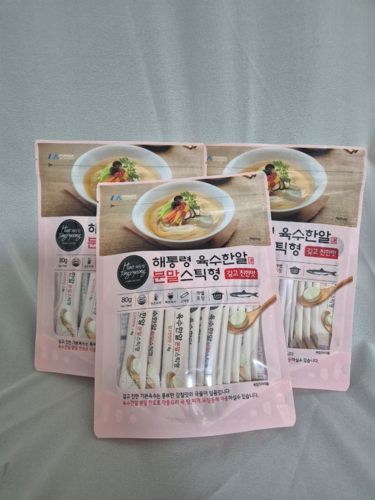 해통령 육수한알 분말스틱 빅마마씨푸드 천연조미료 깊고진한맛 부추무침 만드는 법 해통령 육수한알 분말스틱 빅마마씨푸드 천연조미료 깊고진한맛 부추무침 만드는 법