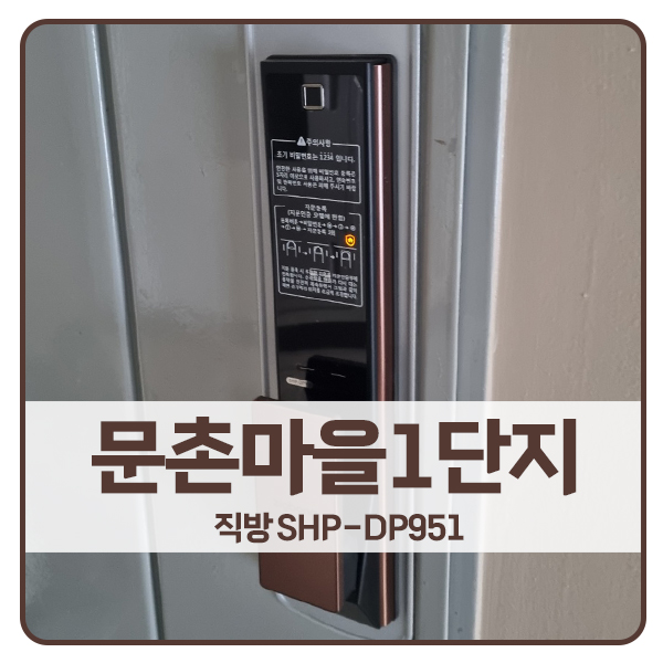  [일산 도어락 설치]일산서구 주엽동 문촌마을1단지우성아파트 직방 도어락 SHP-DP951