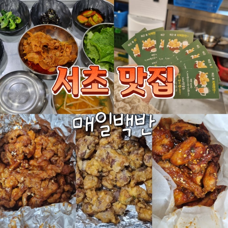  서초역 직장인 점심 메뉴 한식 맛집 매일백반 치킨