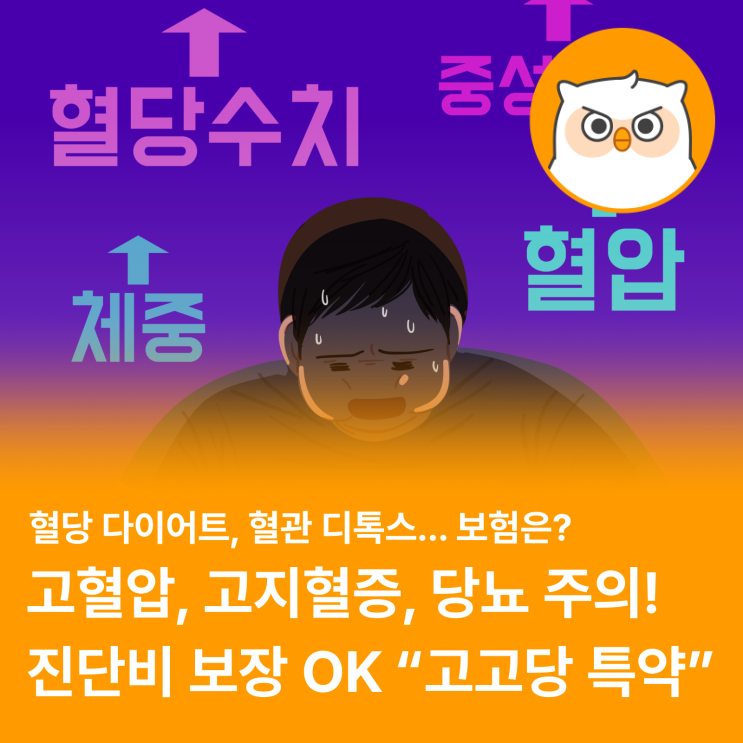  혈당 다이어트, 혈관 디톡스...그럼 보험은? <고혈압, 고지혈증, 당뇨> (feat. 고고당 특약)