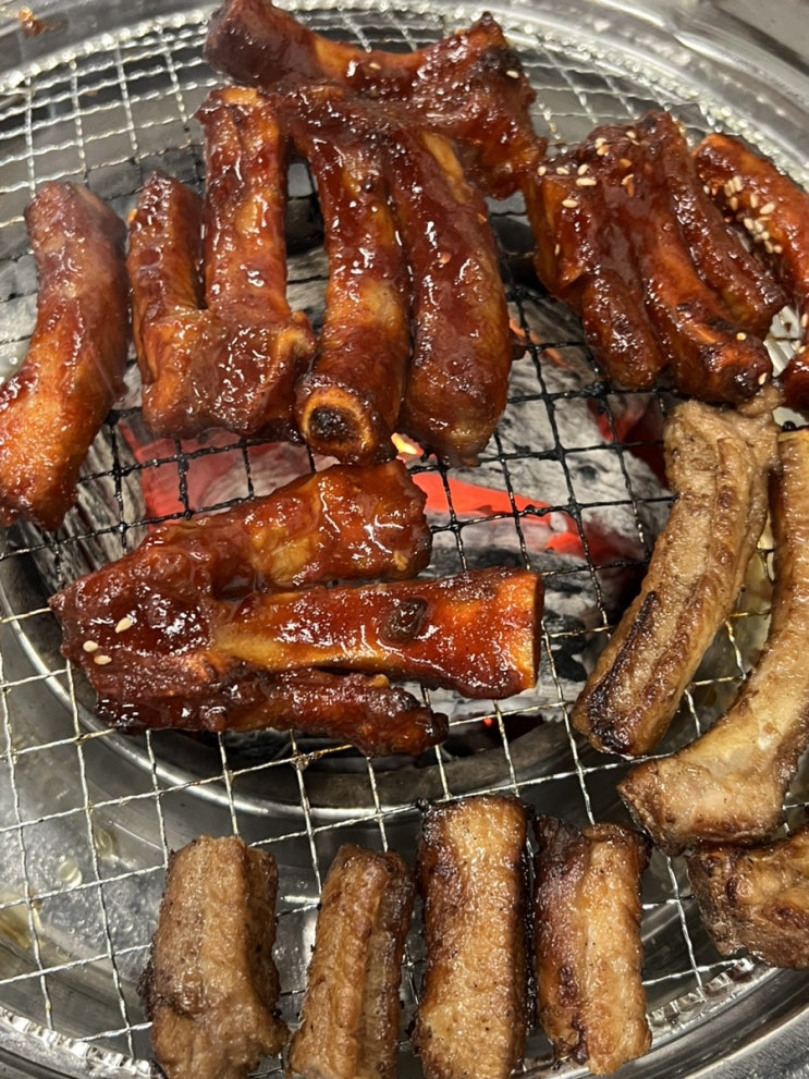  부평구청역 고기 맛집 원시인 쪽갈비