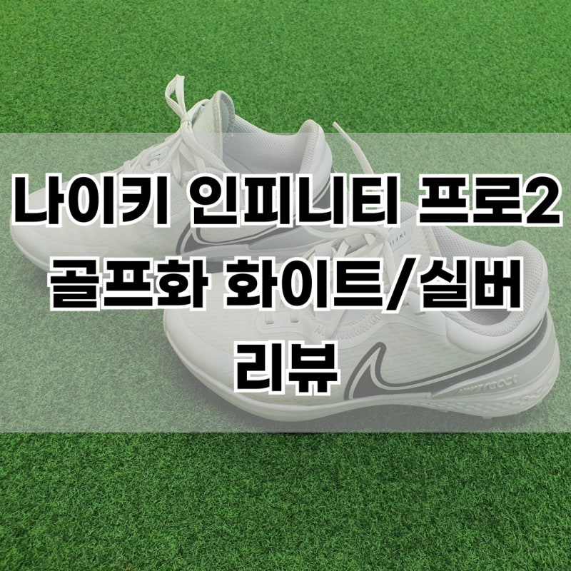 나이키 인피니티 프로2 남자 스파이크리스 골프화 화이트 실버 리뷰