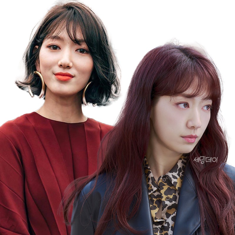지옥에서온 판사 박신혜 헤어스타일, 단발 매트브라운 vs 긴머리 엘리자벳펌 레드바이올렛 ....