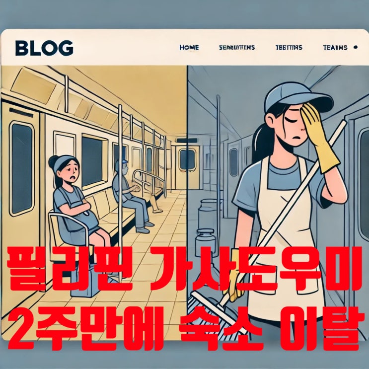  필리핀 가사관리사 2명, 출근 2주 만에 숙소 이탈