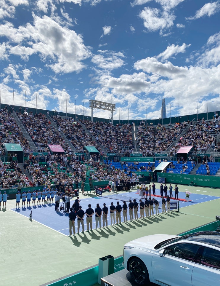 WTA 코리아오픈 테니스 대회 결승 우승 직관, 서울 올림픽공원 테니스장 주차 좌석 시야