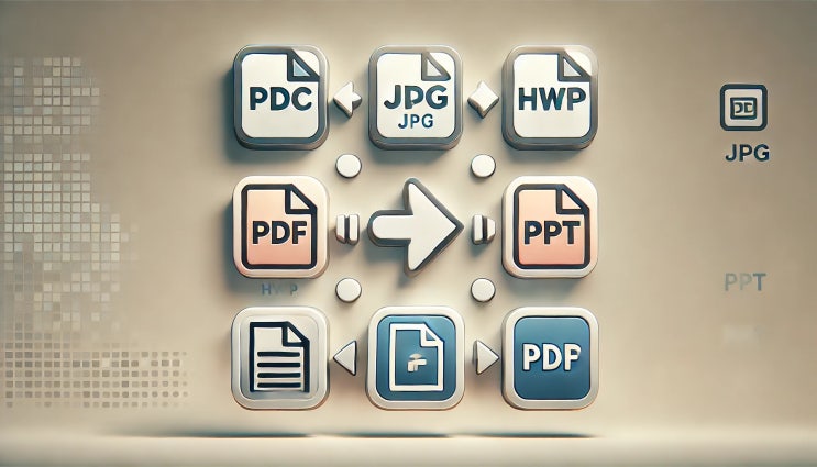  pdf 파일 jpg, hwp한글, ppt 확장자 변환